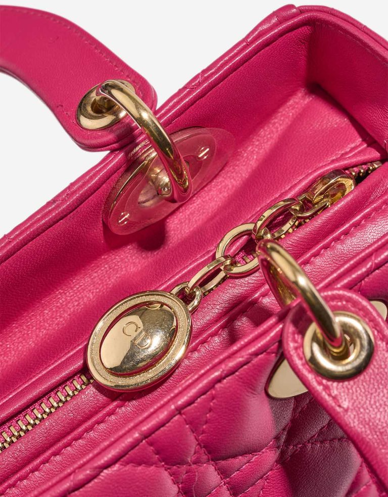 Dior Lady Medium Lambskin Pink Closing System | Sell your designer bag