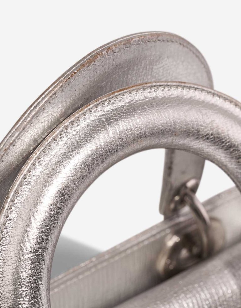 Dior Lady Small  Calfskin Silver Signs of wear | Sell your designer bag