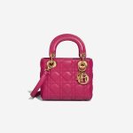 Dior Lady Mini Lamb Pink Front | Sell your designer bag