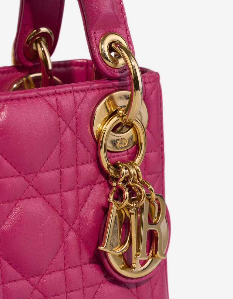 Dior Lady Mini Lamb Pink Closing System | Sell your designer bag