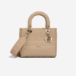 Dior Lady D-Lite Medium Canvas Beige Front | Sell your designer bag