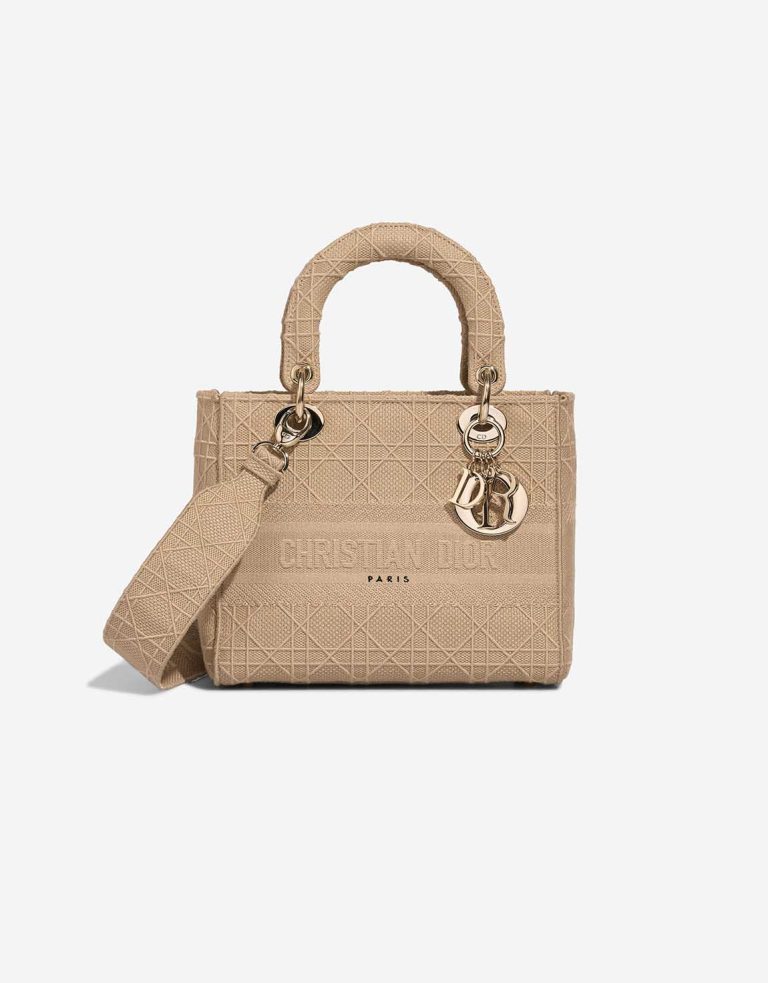 Dior Lady D-Lite Medium Canvas Beige | SACLÀB