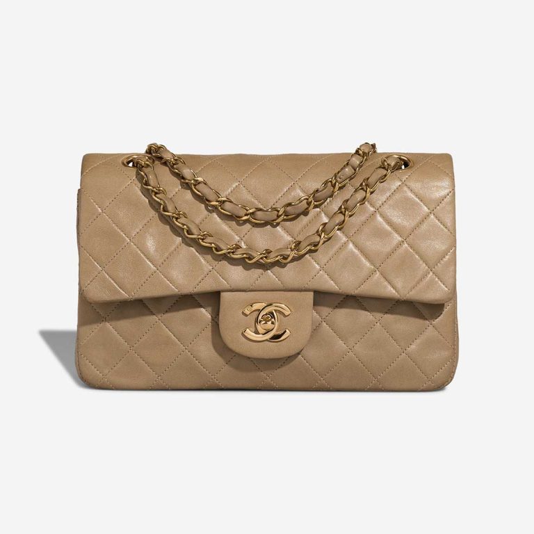 Chanel Timeless Medium Lambskin Brown Front | Sell your designer bag