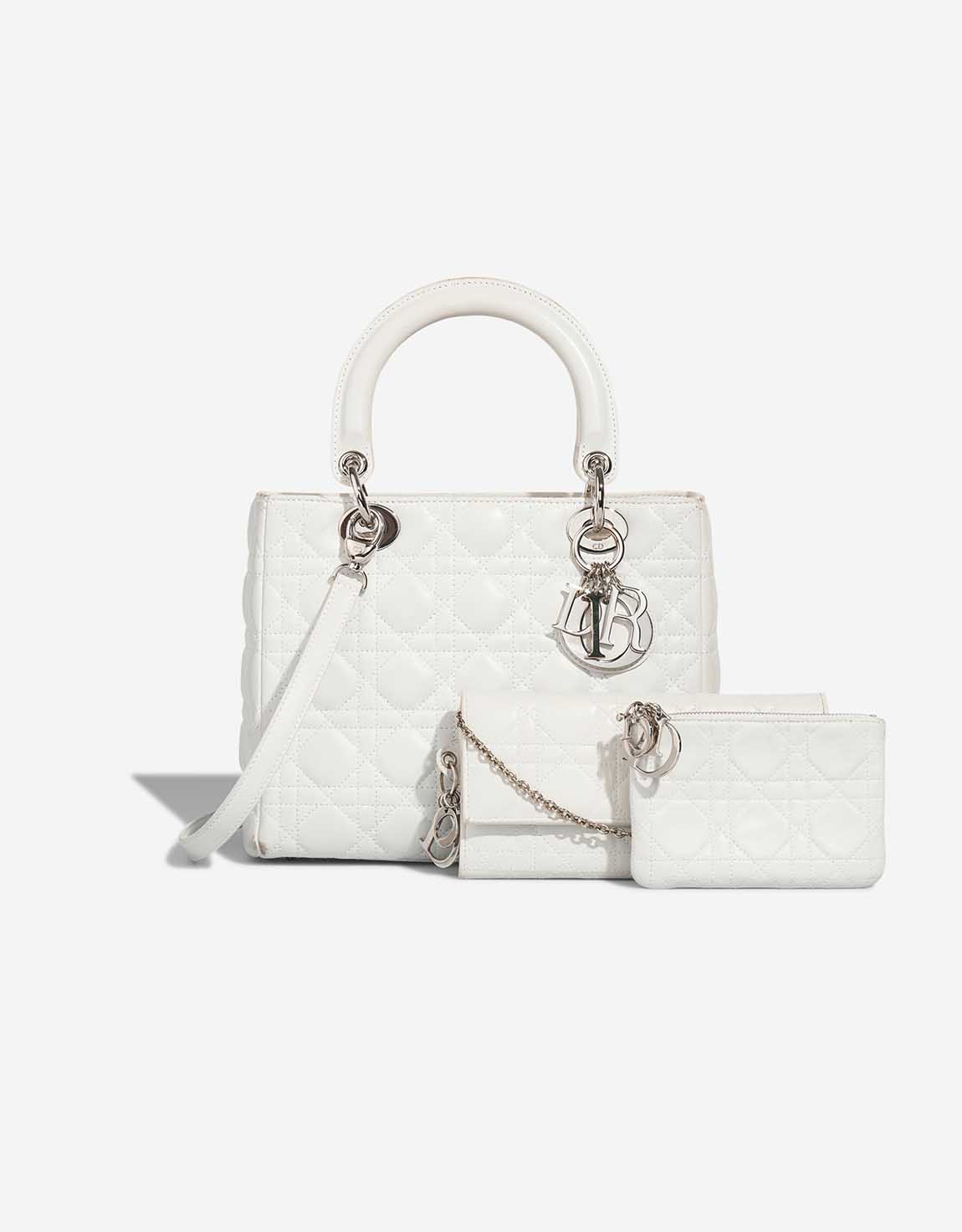Dior ホワイト Dior Lady Medium Lamb White | SACLÀB