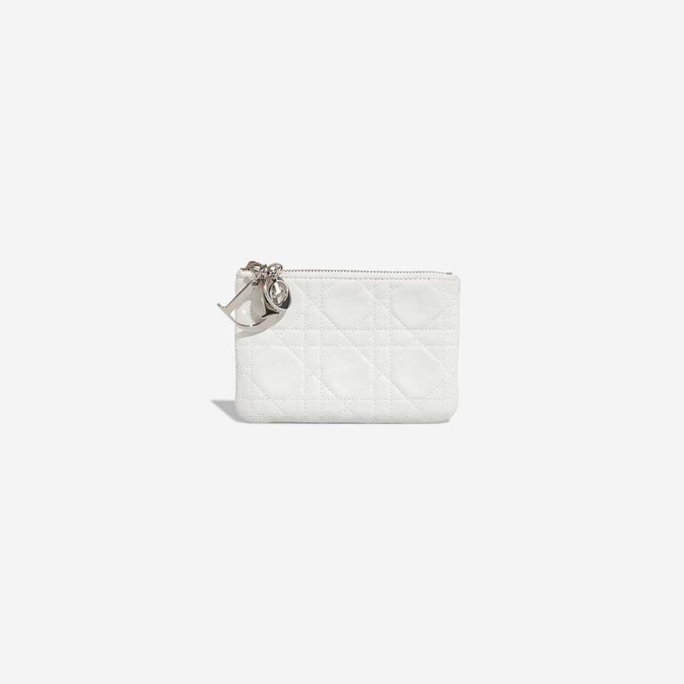 Dior Lady Medium Lamb White Front | Sell your designer bag