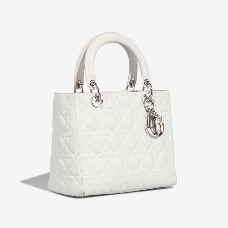 Dior Lady Medium Lamb White | Sell your designer bag