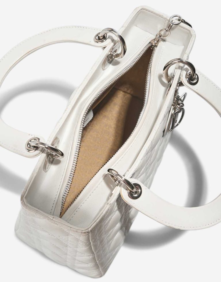 Dior Lady Medium Lamb White Inside | Sell your designer bag