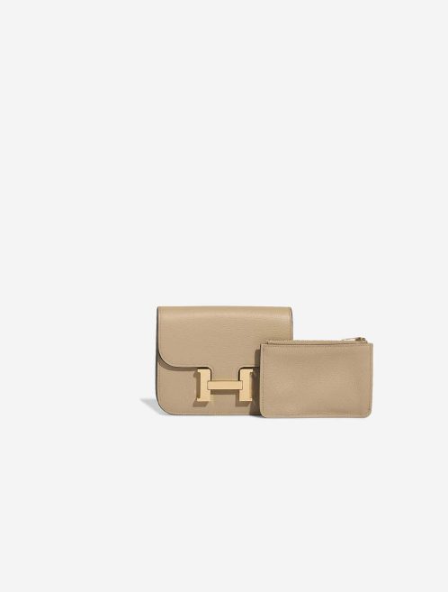 Hermès Constance Slim Wallet Evercolor Beige Marfa Front | Sell your designer bag