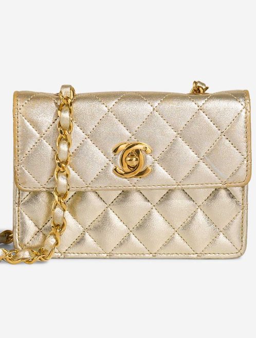 Chanel Timeless Extra Mini Lamb Gold Front | Sell your designer bag
