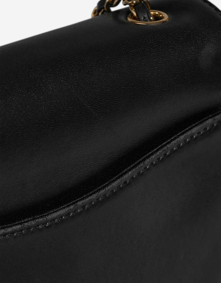 Chanel Mania Flap Bag Lamb / Denim Black Signs of wear | Sell your designer bag