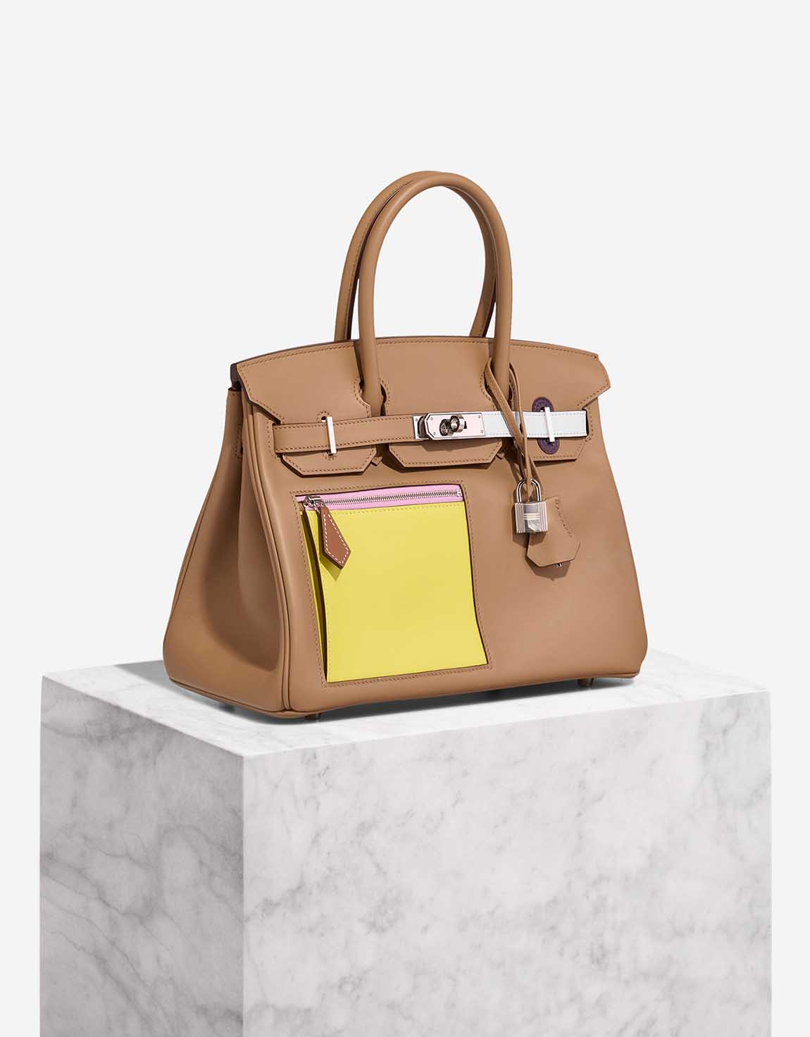 Hermès Birkin Colormatic 30 Swift Chai / Lime / Bleu Brume