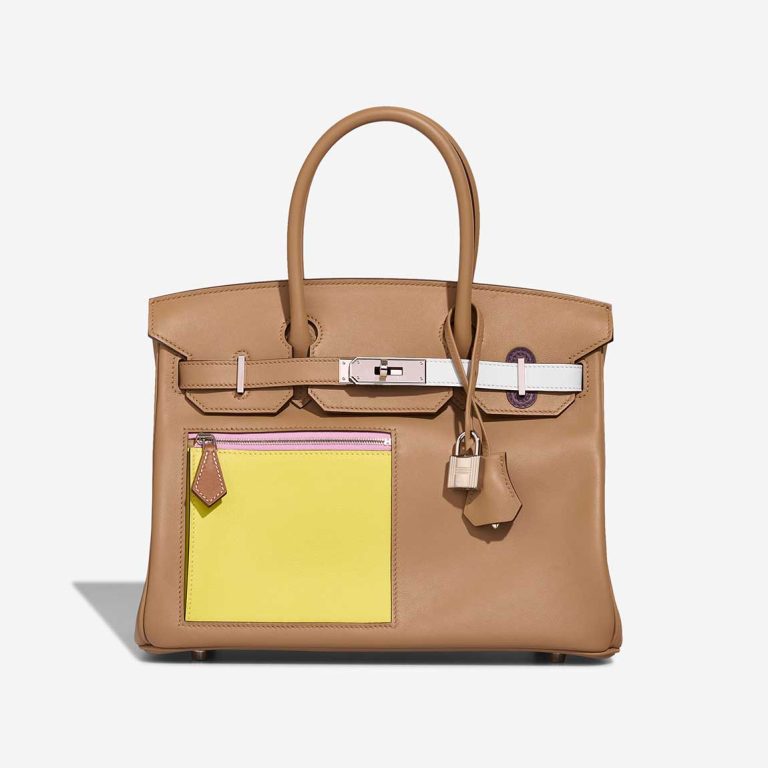 Hermès Birkin Colormatic 30 Swift Chai / Lime / Bleu Brume / Mauve Sylvestre / Nata / Cassis Front | Sell your designer bag