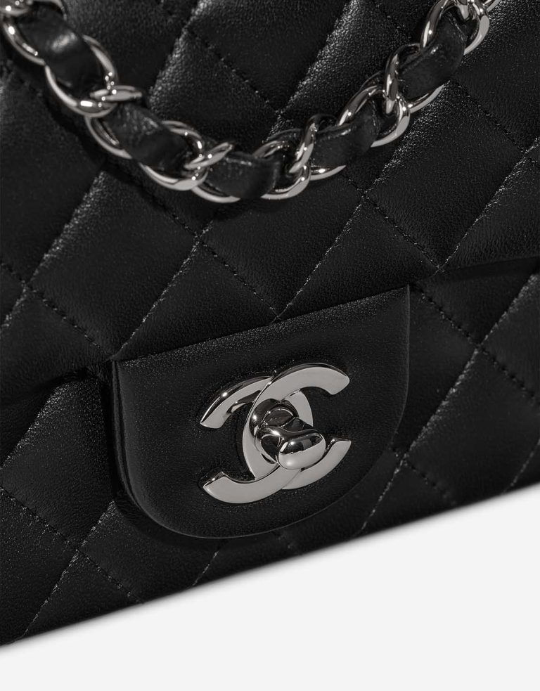 Chanel Timeless Mini Square Lamb Black Closing System | Sell your designer bag