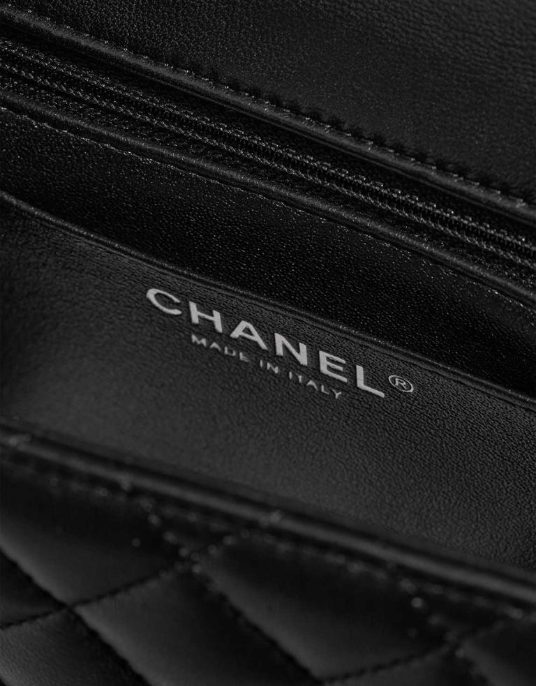 Chanel Timeless Mini Square Lamb Black Logo | Sell your designer bag