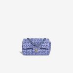 Chanel Timeless Mini Rectangular Tweed Blue / White Front | Sell your designer bag