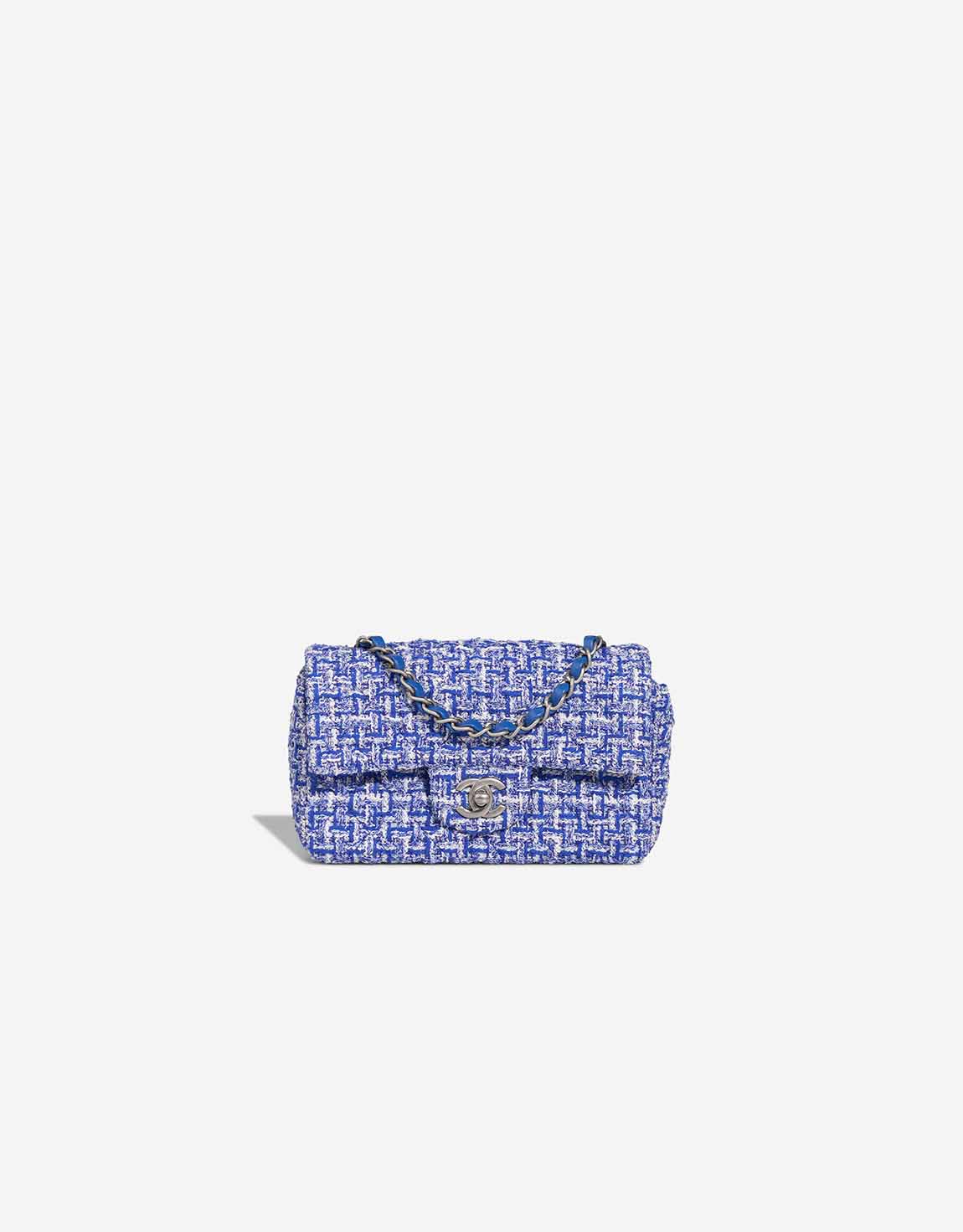 Chanel Timeless Mini Rectangular Tweed Blue / White | SACLÀB