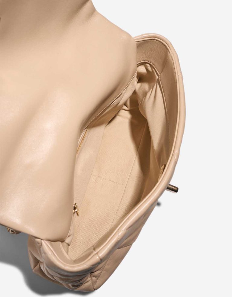 Chanel 19 Large Flap Bag Lamb Beige Inside | Sell your designer bag