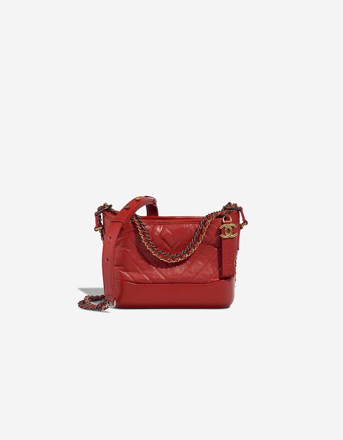 Chanel Gabrielle Small Lamb Red | SACLÀB