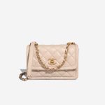 Chanel Timeless Flap Bag Small Lamb Off White Front | Sell your designer bag