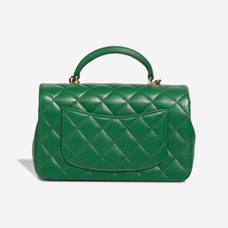Chanel Timeless Handle Mini Rectangular Lamb Green | Sell your designer bag