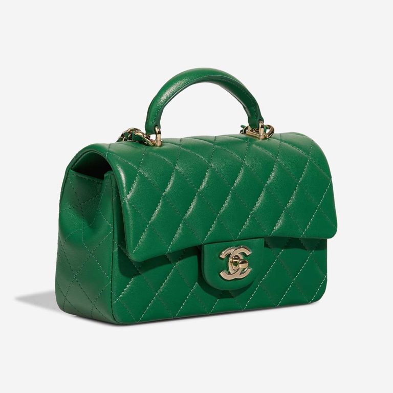 Chanel Timeless Handle Mini Rectangular Lamb Green | Sell your designer bag