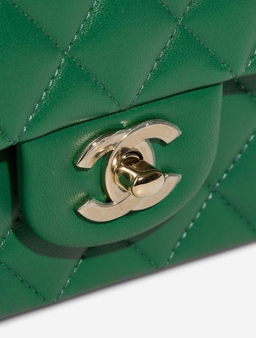 Chanel Timeless Handle Mini Rectangular Lamb Green Closing System | Sell your designer bag