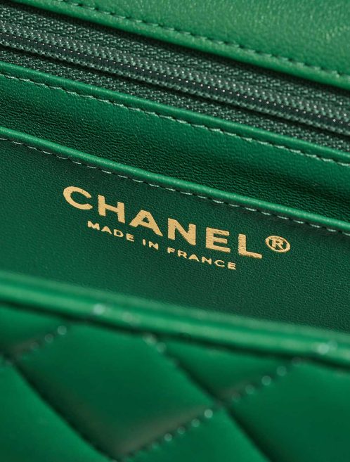 Chanel Timeless Handle Mini Rectangular Lamb Green Logo | Sell your designer bag