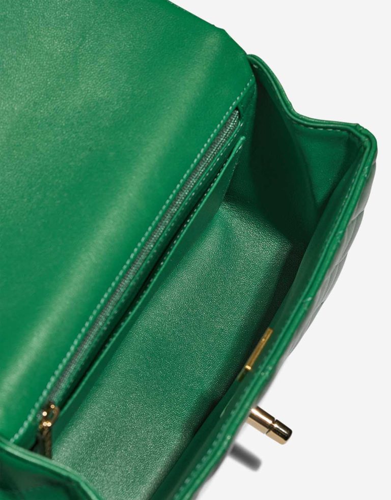 Chanel Timeless Handle Mini Rectangular Lamb Green Inside | Sell your designer bag