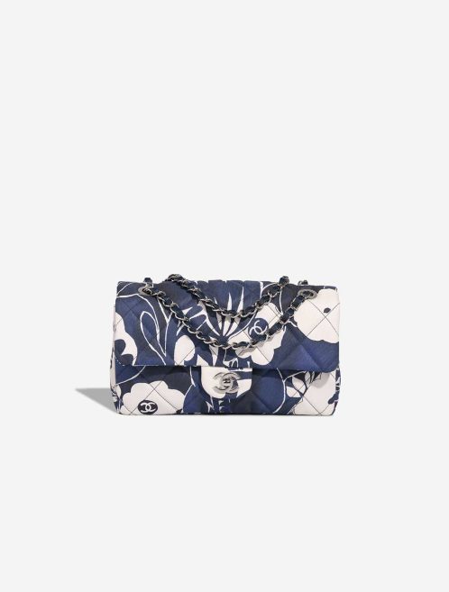 Chanel Timeless Medium Fabric Blue / White Front | Sell your designer bag