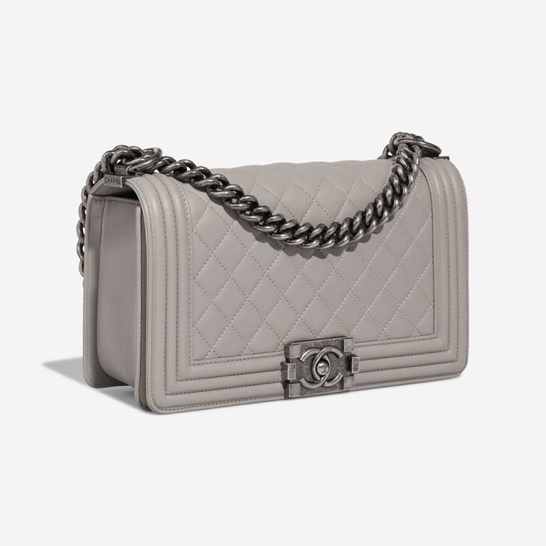Chanel Boy New Medium Lamb Grey | Sell your designer bag