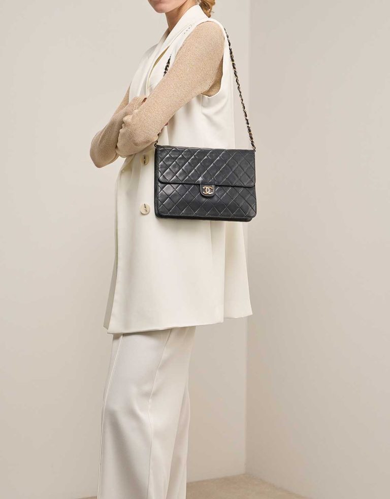 Chanel Timeless Medium Lamb Black Front | Sell your designer bag