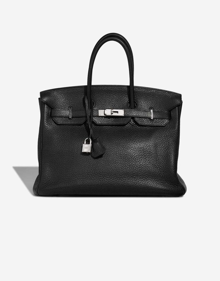 Hermès Birkin 35 Clémence Black Front | Sell your designer bag