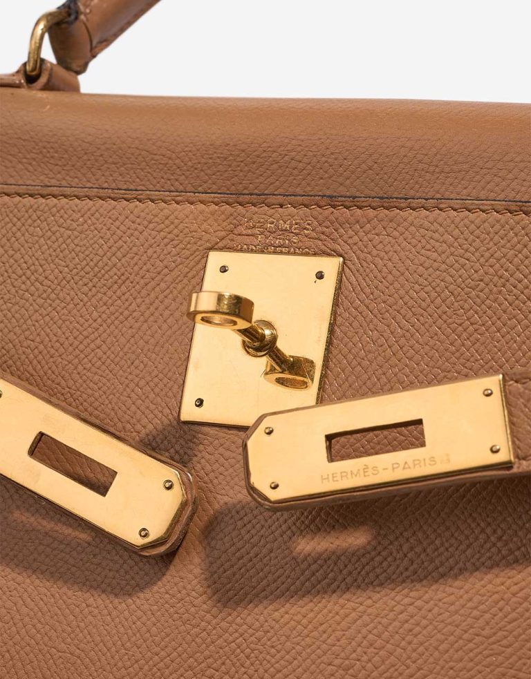 Hermès Kelly 28 Epsom Beige  Logo | Sell your designer bag