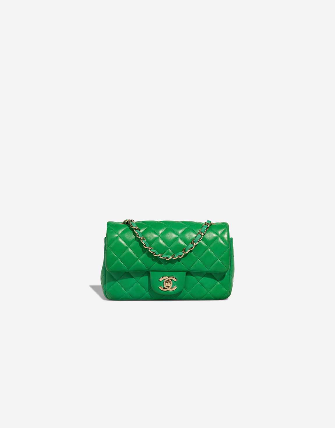 CHANEL グリーン CCロゴポーチ　新品　難あり Chanel Timeless Mini Rectangular Lamb Green | SACLÀB
