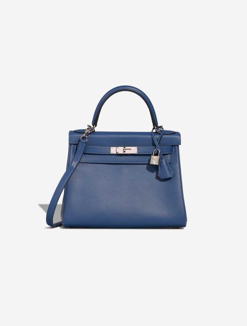 Hermès Kelly Verso 28 Evercolor Bleu Brighton / Capucine Front | Sell your designer bag
