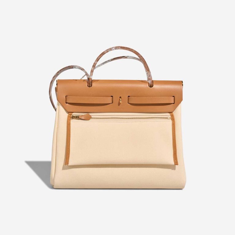 Hermès Herbag 31 Toile / Vache Hunter Vanille / Sable Naturel | Sell your designer bag