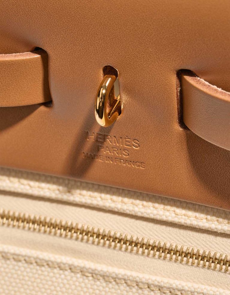 Hermès Herbag 31 Toile / Vache Hunter Vanille / Sable Naturel Logo | Sell your designer bag