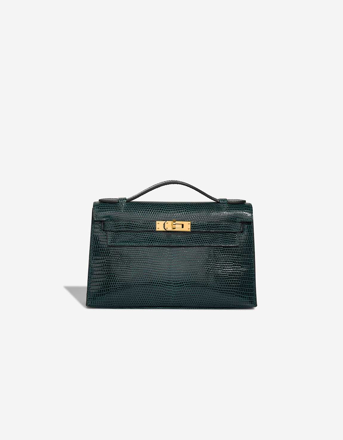 Hermès Kelly Pochette Niloticus Lizard Vert Cyprès | SACLÀB