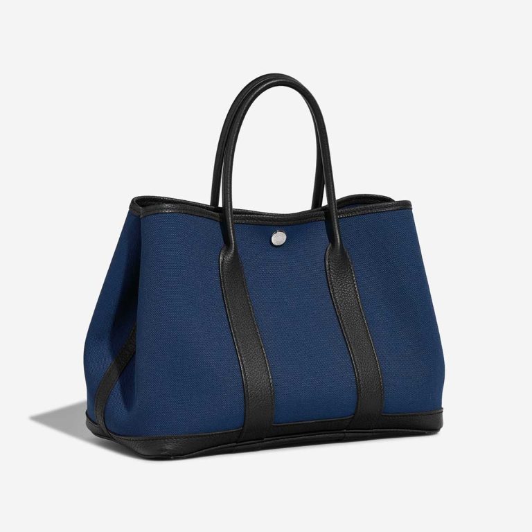 Hermès Garden Party 30 Taurillon Clémence / Toile Deep Blue / Black | Sell your designer bag