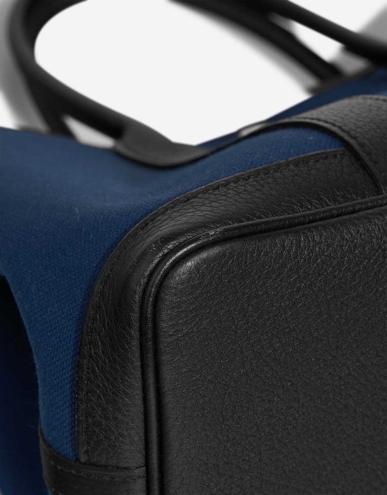 Hermès Garden Party 30 Taurillon Clémence / Toile Deep Blue / Black Signs of wear | Sell your designer bag