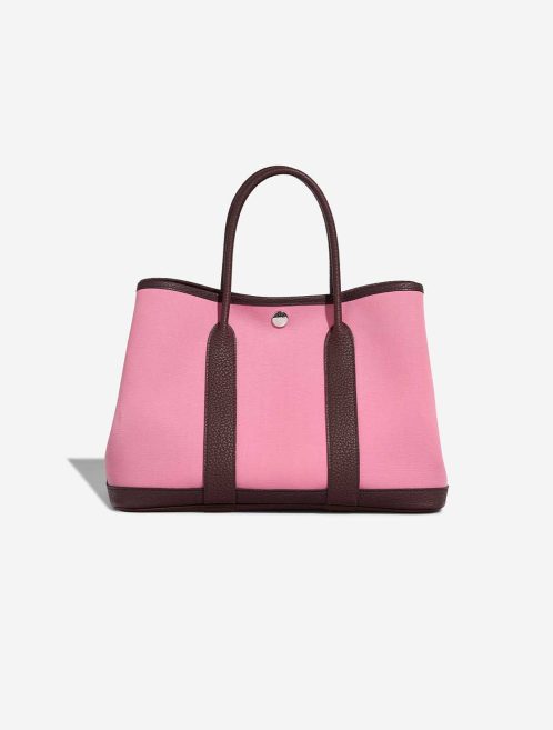 Hermès Garden Party 30 Taurillon Clémence / Toile Pink / Rouge Duchesse Front | Sell your designer bag