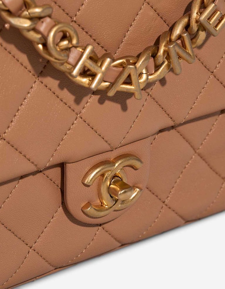 Chanel Timeless Medium Square Lamb Cognac Closing System | Sell your designer bag