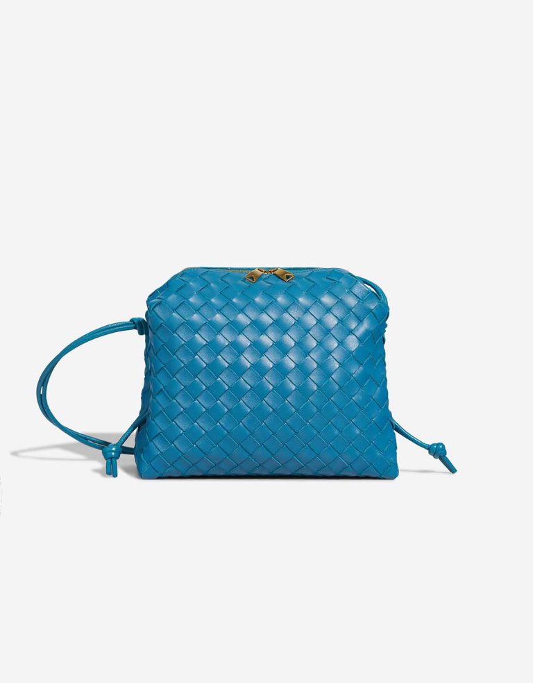 Bottega Veneta Loop Medium Lamb Blue Front | Sell your designer bag