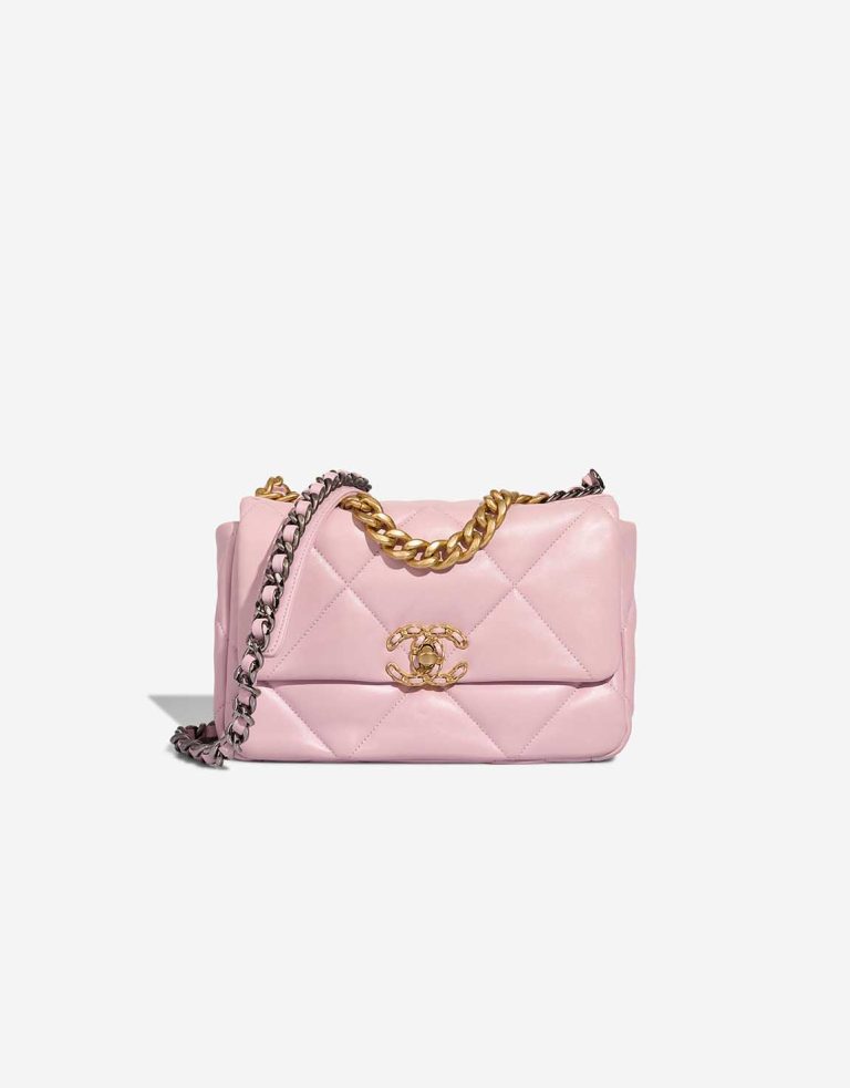 Chanel 19 Flap Bag Lamb Mauve Front | Sell your designer bag