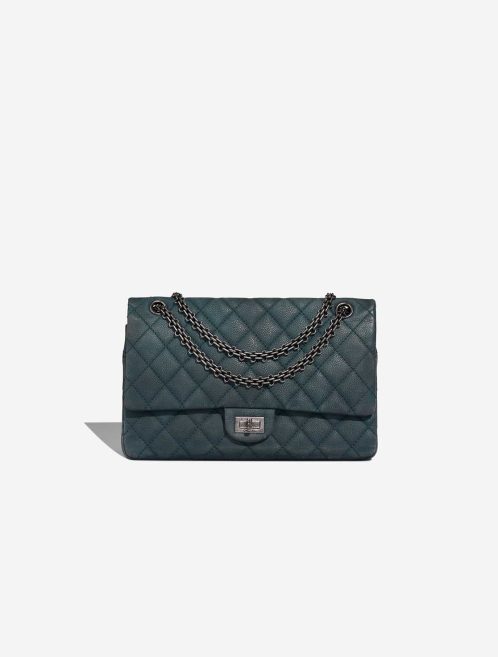 Chanel 2.55 Reissue 226 Caviar Petrol Blue Front | Sell your designer bag
