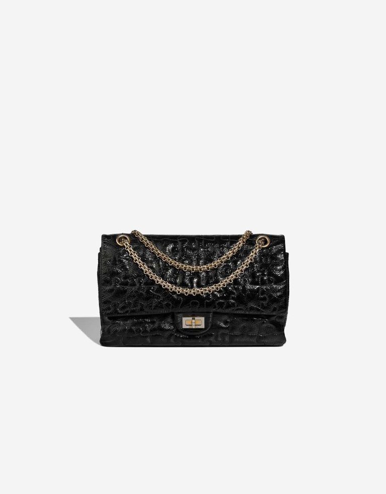 Chanel 2.55 226 Patent Black Front | Sell your designer bag