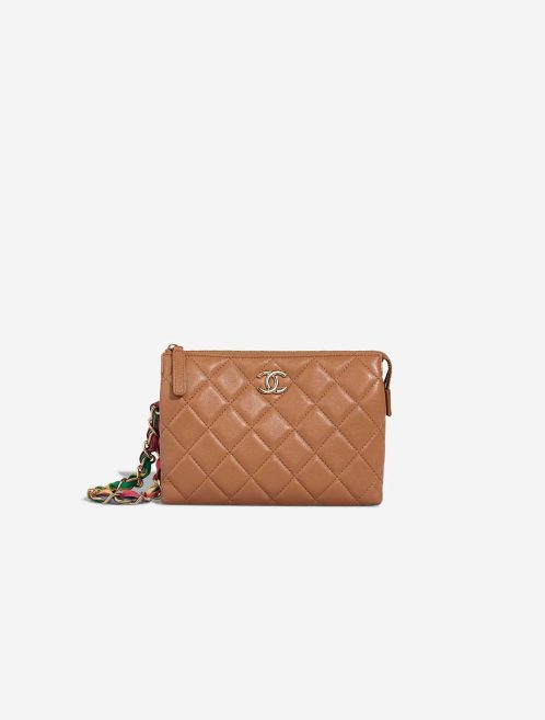 Chanel Pouch Small Lamb Cognac Front | Sell your designer bag