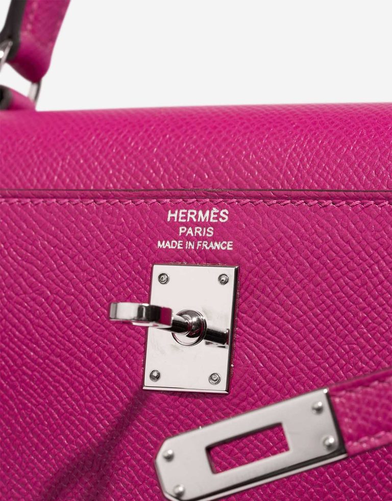 Hermès Kelly 25 Epsom Rose Pourpre Logo | Sell your designer bag