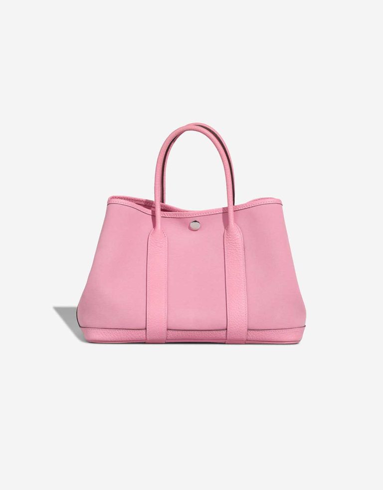 Hermès Garden Party 30 Taurillon Clémence / Toile Bubblegum Front | Sell your designer bag