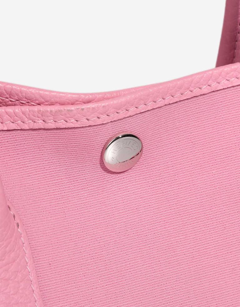 Hermès Garden Party 30 Taurillon Clémence / Toile Bubblegum Closing System | Sell your designer bag